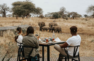 Lounge breakfast with a view.