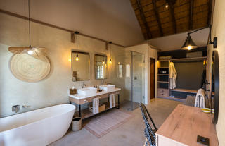 Ensuite bathroom and changing area
