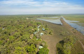 Aerial of lodge