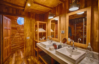 The Highlands - Wood Finished Suite Bathroom with Double Vanity