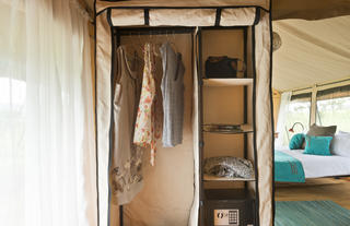 Wardrobe with safe