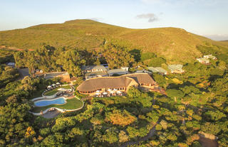 Arial view of the Garden Lodge 