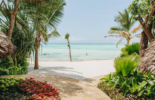Ocean view + tropical garden