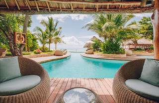 Bar + pool area