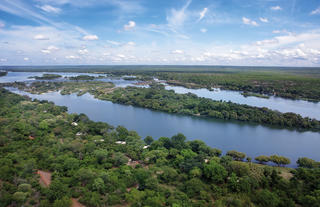 Matetsi Victoria Falls camp aerial view