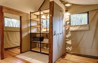Encounter by Ongava guest tent en suite bathroom