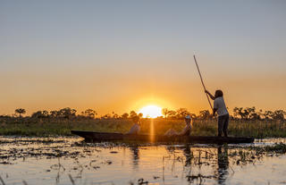 Sunset mokoro safari experience