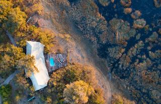 Areal view of the Zarafa Dhow Suite