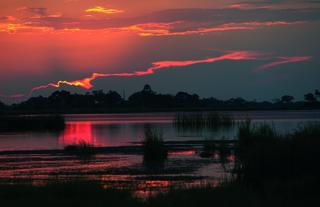 Zibadianja Lagoon at Sunset