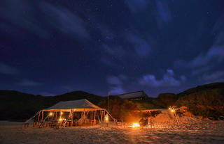 Beach Fire and Stars