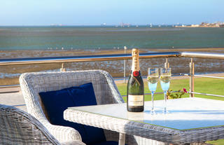 Sip on a lovely glass of champagne whilst taking in the view 