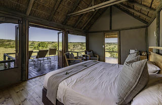 Hlosi Game Lodge - Family Tent Main Bedroom  