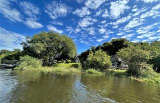 Waterberry Zambezi Lodge seen from the river