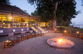 Chiawa Camp - campfire at sunset