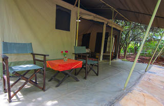 Tent Veranda - Canvas Seating and Coffee Table