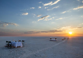 Spend a night on the Makgadikgadi Salt Pans (Mid July to end October)