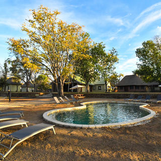 Newly built swimming pool, great for relaxing during a hot day in the bush