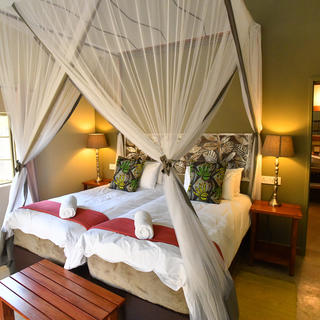 Bedrooms are all convertible, all have an ensuite bathroom and a mosquito net
