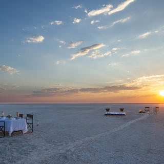 Spend a night on the Makgadikgadi Salt Pans (Mid July to end October)