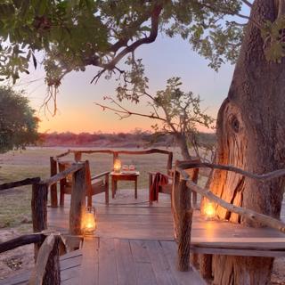Private decks overlooking the African bush