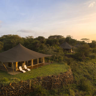 Ariel view of Luxury Safari Tent