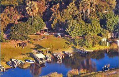 Aerial View of Okavango River Lodge