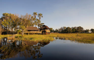 Gunn's camp on Gomoti channel