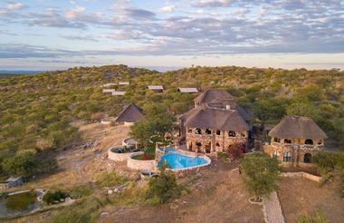 Aerial view of the Lodge 