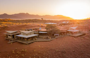 Dunes Camp at sunset