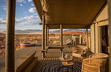 Enjoy the views from the private deck