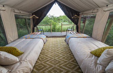 Zululand Lodge safari lodge tent interior