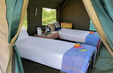 Tent interior 