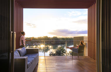 Balconies overlooking River Murray
