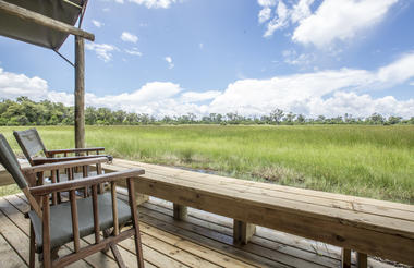 View from the rooms across the floodplains