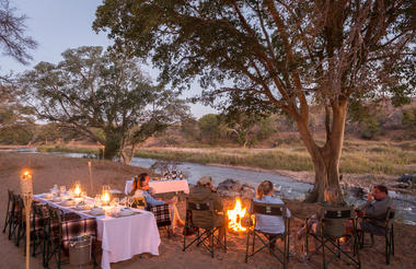 Safari Dining Table and Central Campfire