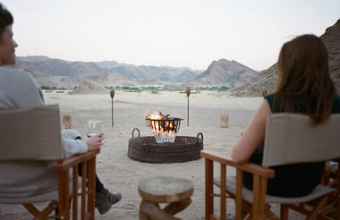 Hoanib Valley Camp - View of Fire-pit 