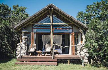 Mosaic Lagoon Lodge Suites built withiin a milkwood grove