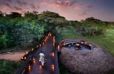 Phinda Forest Lodge view of firepit