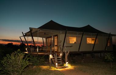 One of the spacious Tented Suites, Chikunto Safaris