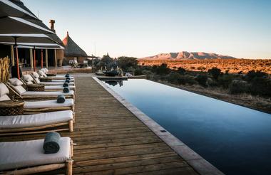 Heated infinity pool