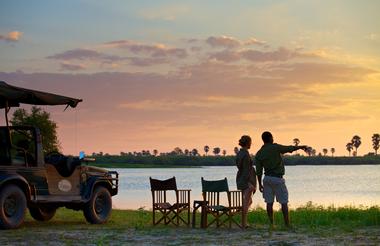 Game drives and sundowners in Selous Game Reserve