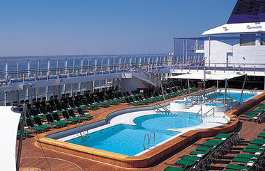 Feel the warm breeze on the pool deck