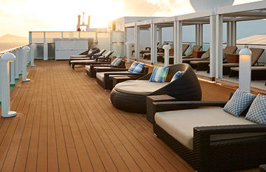 Lie back and unwind in the Haven Sun Deck