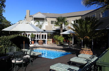 View of the Guest House from the pool deck