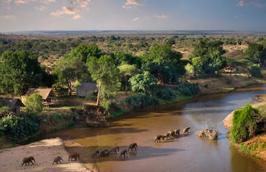 Pafuri Camp from the air