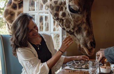 A little treat for a tall resident