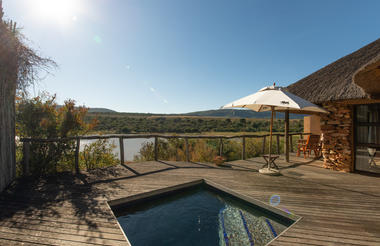 Water Lodge Chalet Plunge Pool & View 
