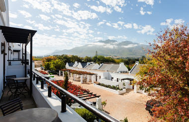 De Zalze Lodge room balcony with view