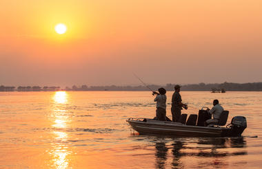 Boating and Fishing on the Zambezi