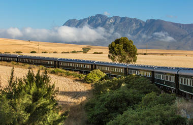 The train making its way to Cape Town on the African Collage journey